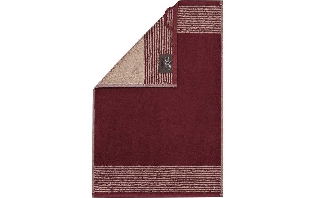 Cawö Serviette de douche Two-Tone 80 x 150 cm, Bordeaux