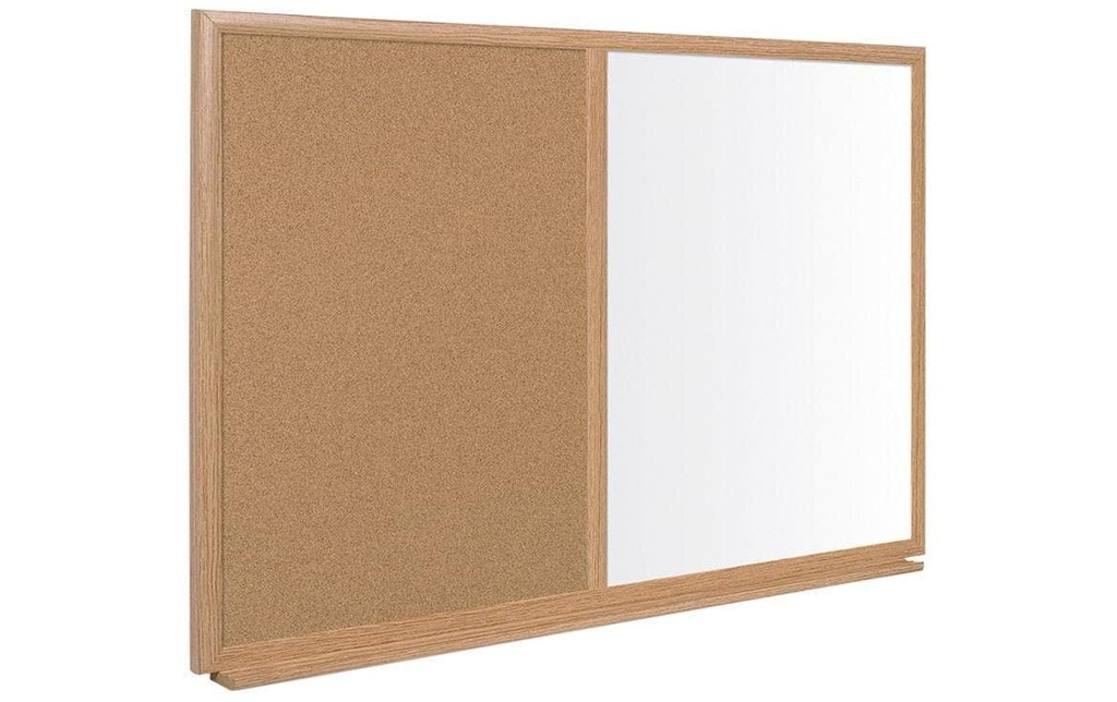 Bi-Office Panneau combiné 120 cm x 90 cm, Brun