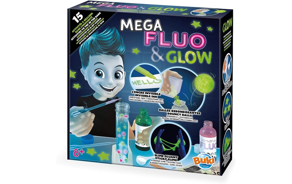 Buki Boîtes d’expérimentation Mega Fluo & Glow
