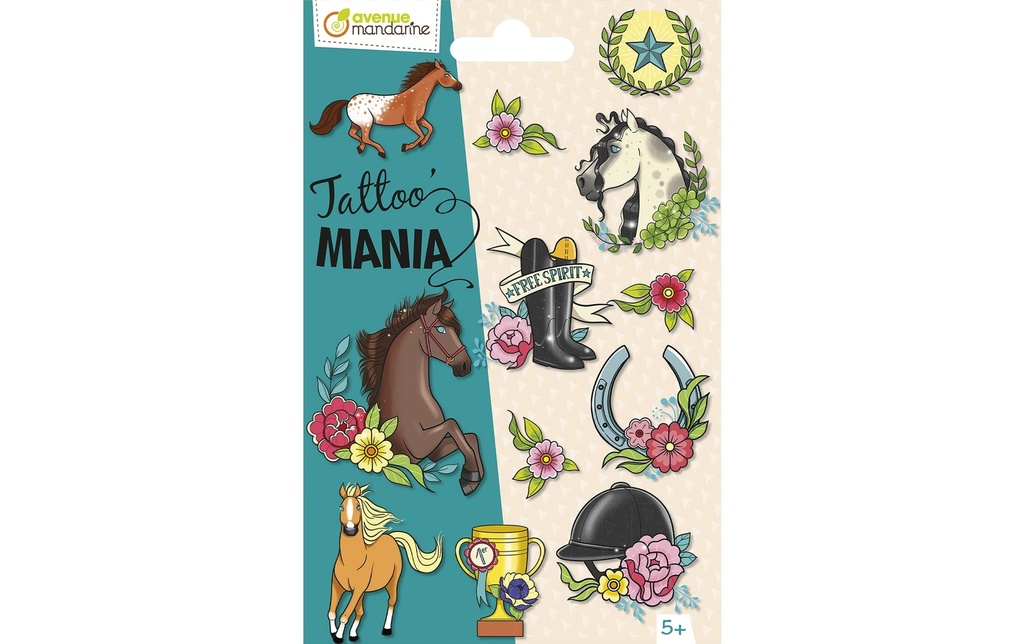 Avenue Mandarine Kits de tatouage Tatouage Mania Équitation