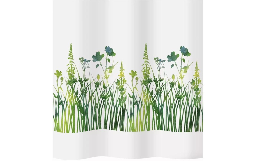 diaqua® Rideau de douche Joya 180 x 180 cm, Vert/Blanc