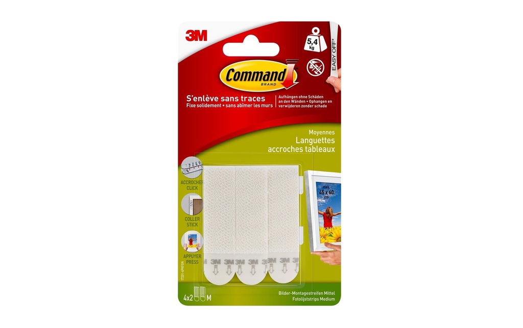 Command Pastille adhésive Command M 5.4 kg, Blanc, 4 kit