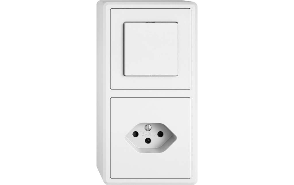 Feller EDIZIOliv Combinaison 1 x T13 - 1 x S3, Blanc