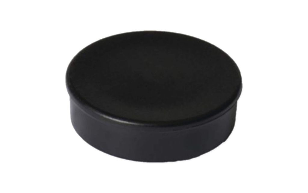BEREC Aimant adhésif rond 30mm noir (10 pces)