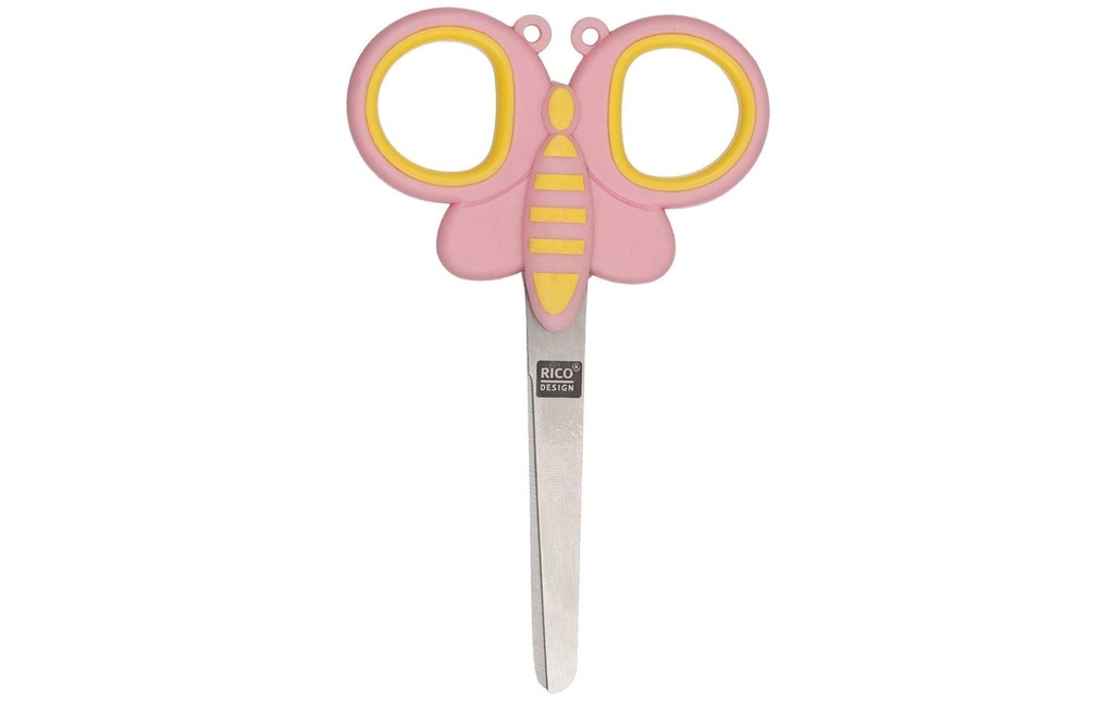 Rico Design Ciseaux pour enfants Papillon 11 cm, Métal, Universel
