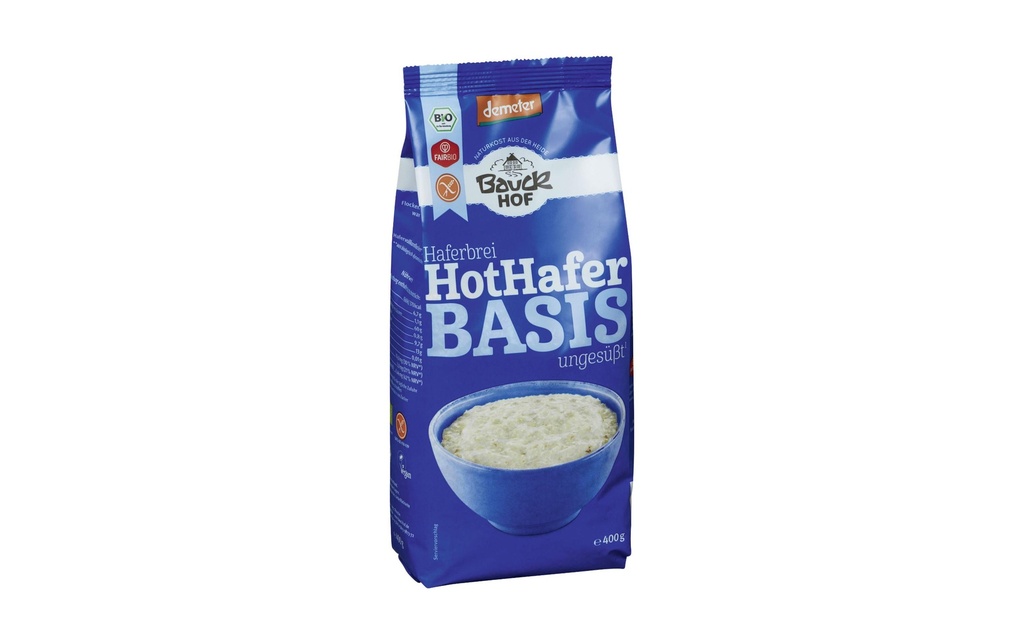 Bauck Mühle Muesli Base d'avoine chaude Demeter biologique sans gluten 400 g