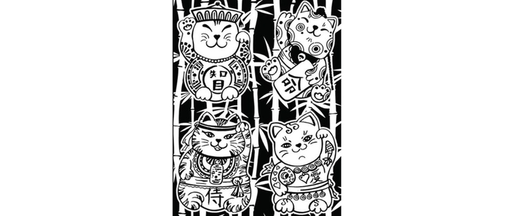 Tataruga Kits de peinture Image de velours A4, Maneki-Neko