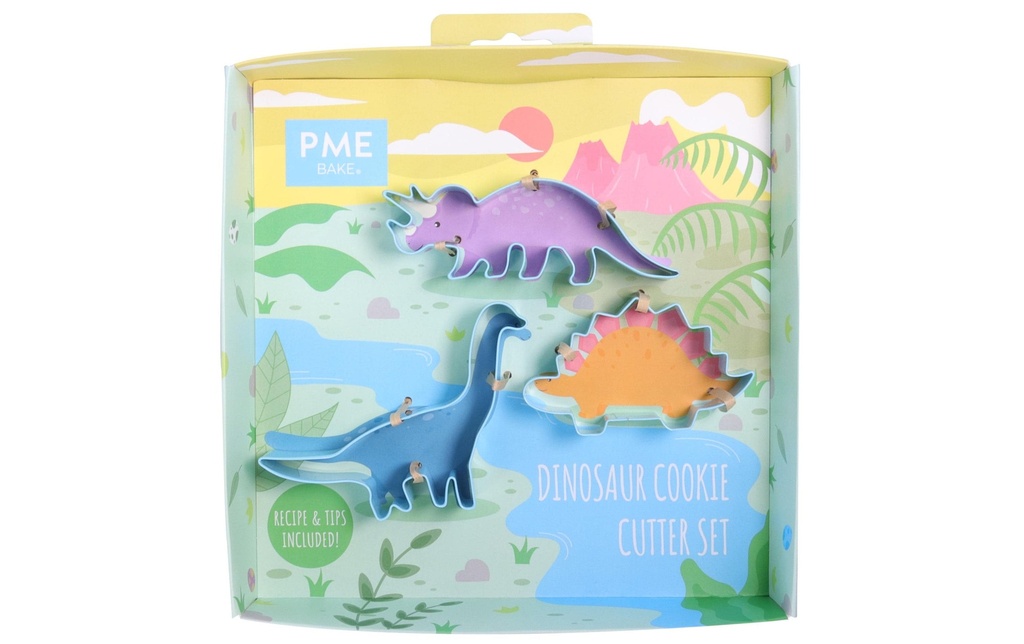 PME Kits d’emporte-pièces Dinosaure, 3 pièces
