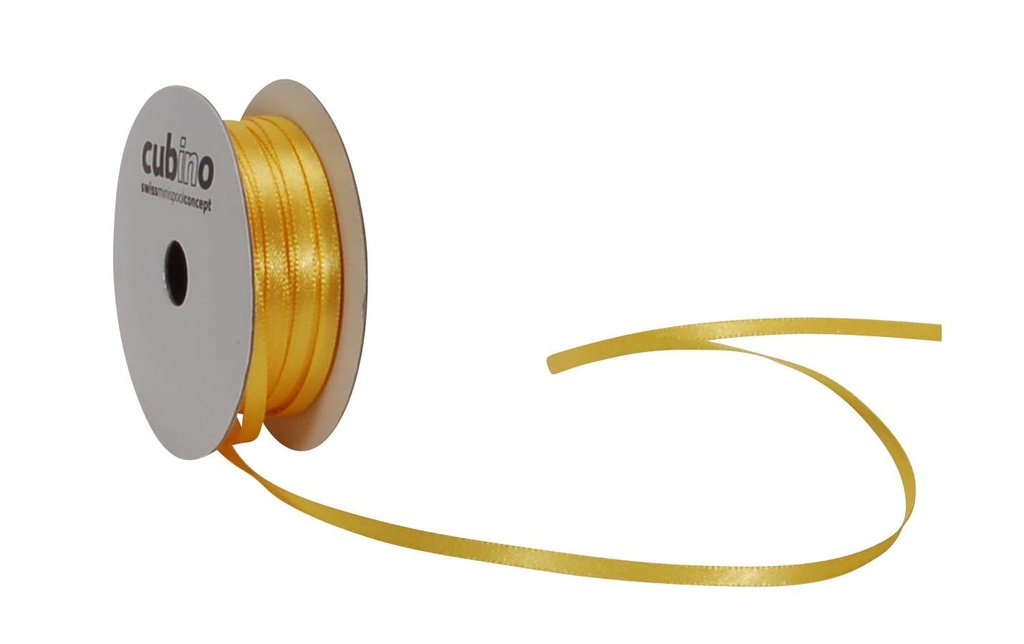 Spyk Ruban de satin 3 mm x 8 m, Jaune