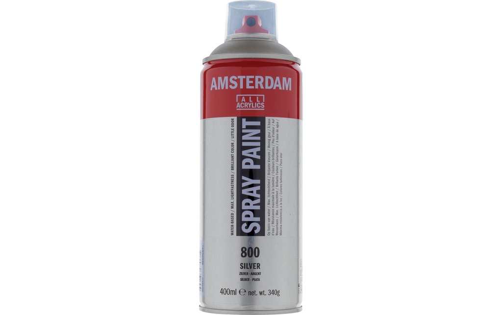 Amsterdam Acrylique en bombe 800 Argent semi-opaque, 400 ml