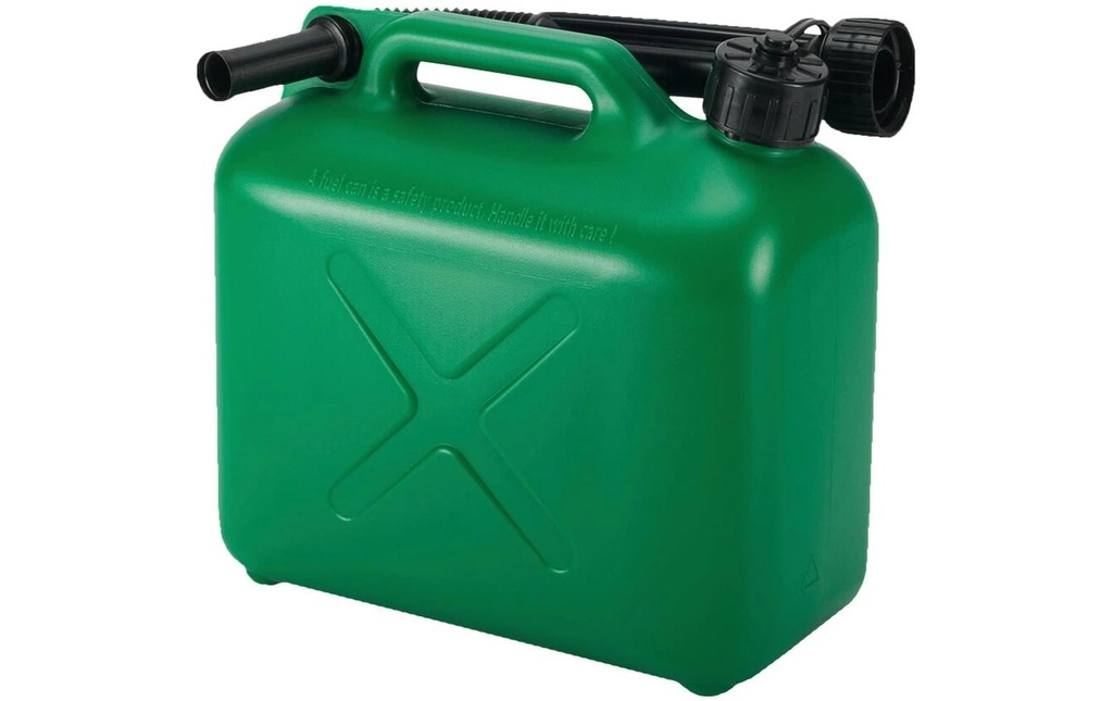 TopLine Bidon à essence plastique, 5 litres, vert