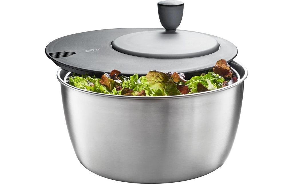 GEFU Essoreuse à salade Rotare 25 cm, Noir/Argenté