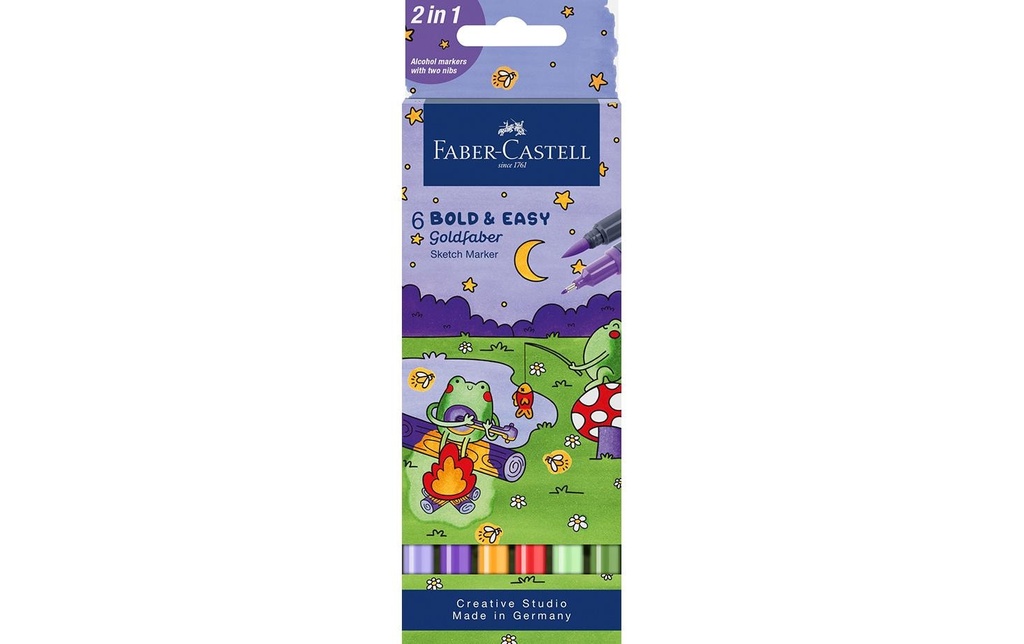 Faber-Castell Marqueur Goldfaber Sketch Bold Easy Étui de 6