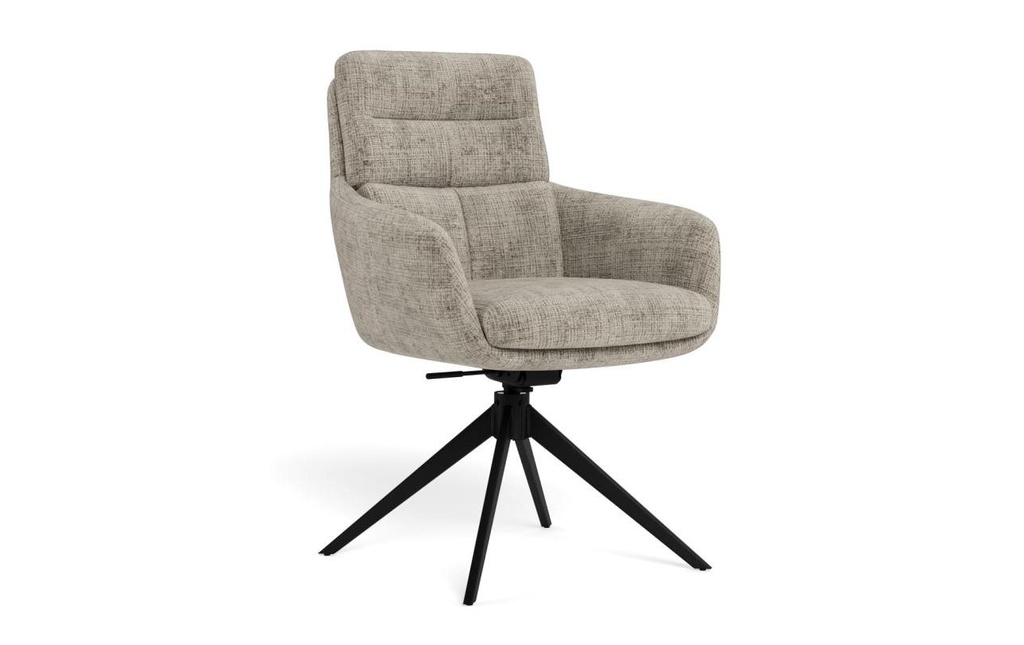 AC Design Chaise Roger Gris/beige/noir, 2 pièces