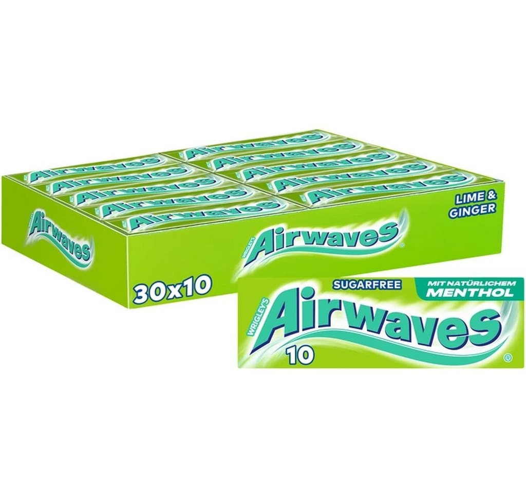 Airwaves Chewing-gum Lime Ginger 30 x 14 g