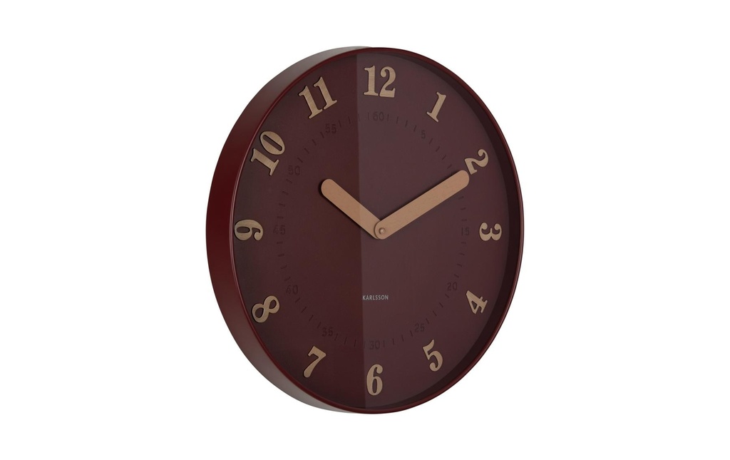 KARLSSON Horloge murale Amena 40 cm, Burgundy Red