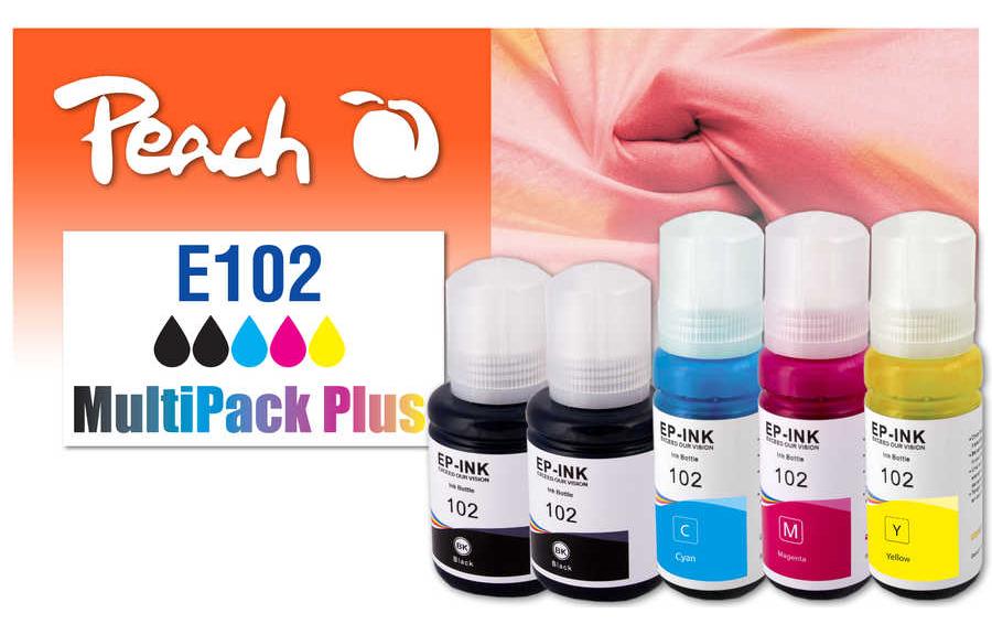 Peach Encre Epson CISS 102 Multi-Pack C, M, Y, BK