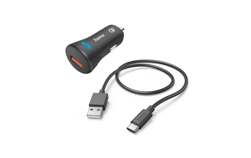 Hama Chargeur de voiture USB-C 19.5 W noir