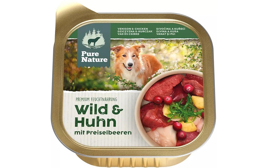 Pure Nature Alimentation humide Gibier&Poulet, 150 g