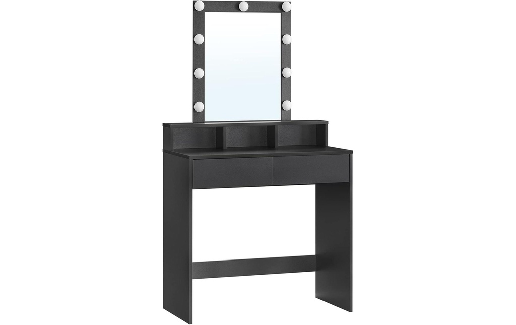 VASAGLE Coiffeuse avec éclairage LED 80 x 40 x 145 cm