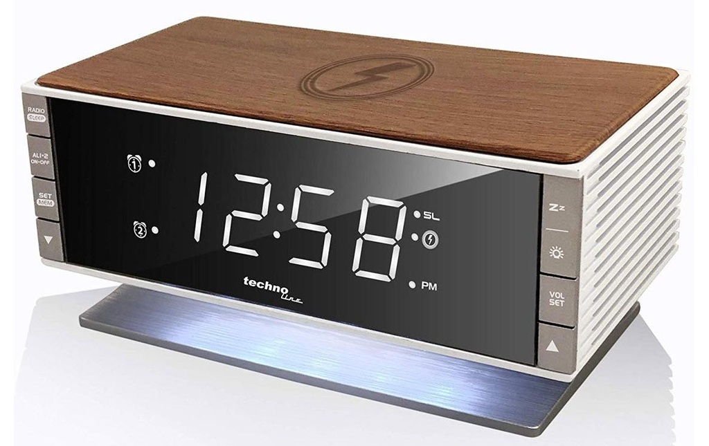Technoline Réveil numérique WT487 marron/blanc