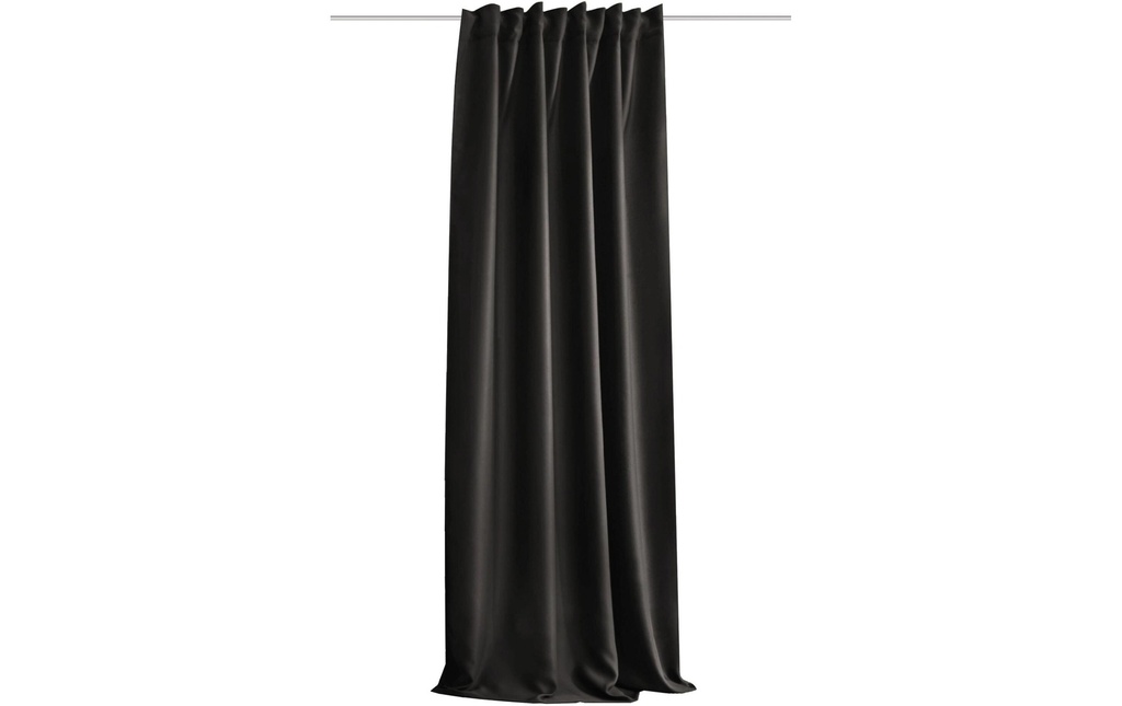 Stotz Decor AG Rideaux opaques avec galons autoplissants Finley 135 cm x 245 cm,  Noir