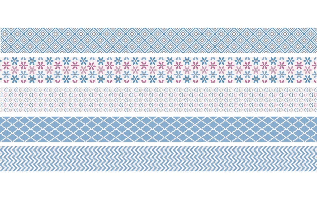 Heyda Ruban Washi Pastel Mini Bleu Pâle Pastel