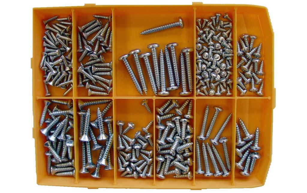 ferronorm Vis à tôle Assortiment, 247 pièces