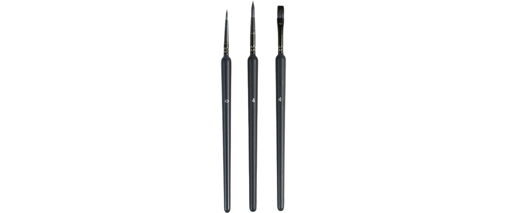 LOKLIK Set de pinceaux 3 pièces (0, 4, 4)