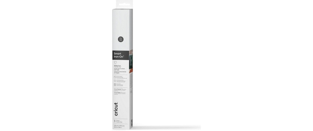 Cricut Film thermocollant Smart Iron-On 33 x 91.4 cm, Blanc