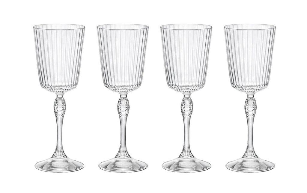 Bormioli Rocco Verre à cocktail Les 20 ans de l'Amérique 250 ml, 4 Pièce/s, Transparent