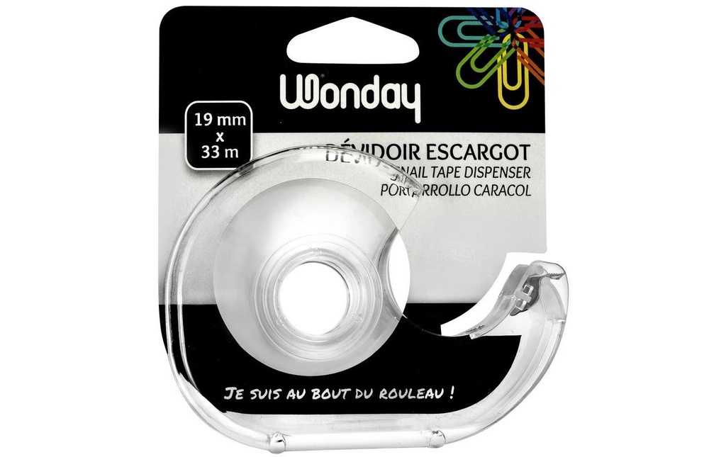 Büromaterial Dévidoir de table Wonday 19 mm x 33 m, Transparent