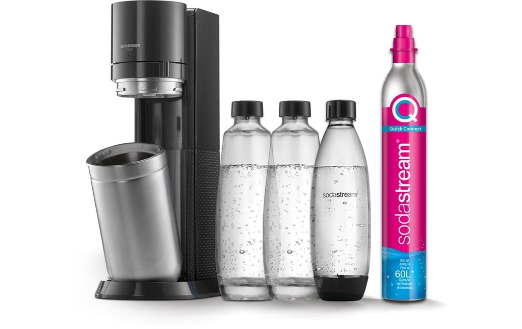 Sodastream Gazéificateur d’eau Duo Megapack Noir