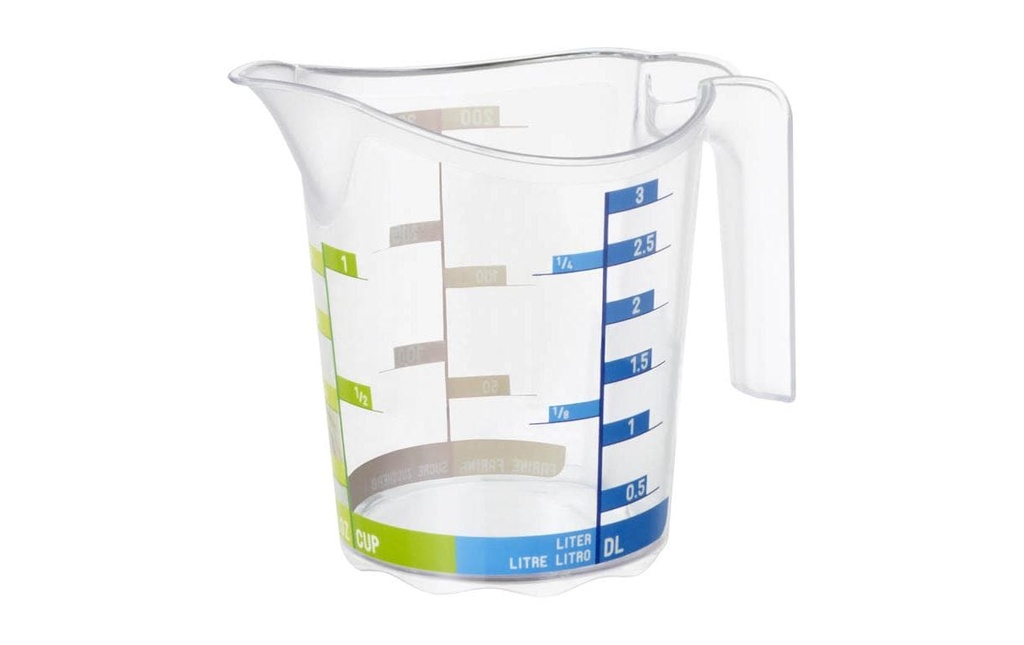 Rotho Verre mesureur Domino Dekor 3 dl, Transparent