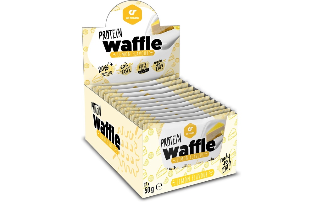 Go Fitness Nutrition Protein Waffle Box 12 x 50 g, Citron