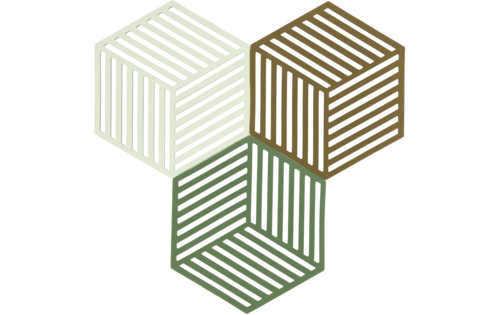 Zone Denmark Dessous de plat Set de 3 hexagones,