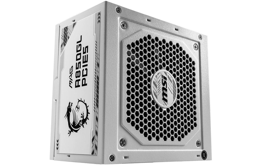 MSI Bloc d’alimentation MAG A850GL PCIE5 WHITE 850 W Weiss