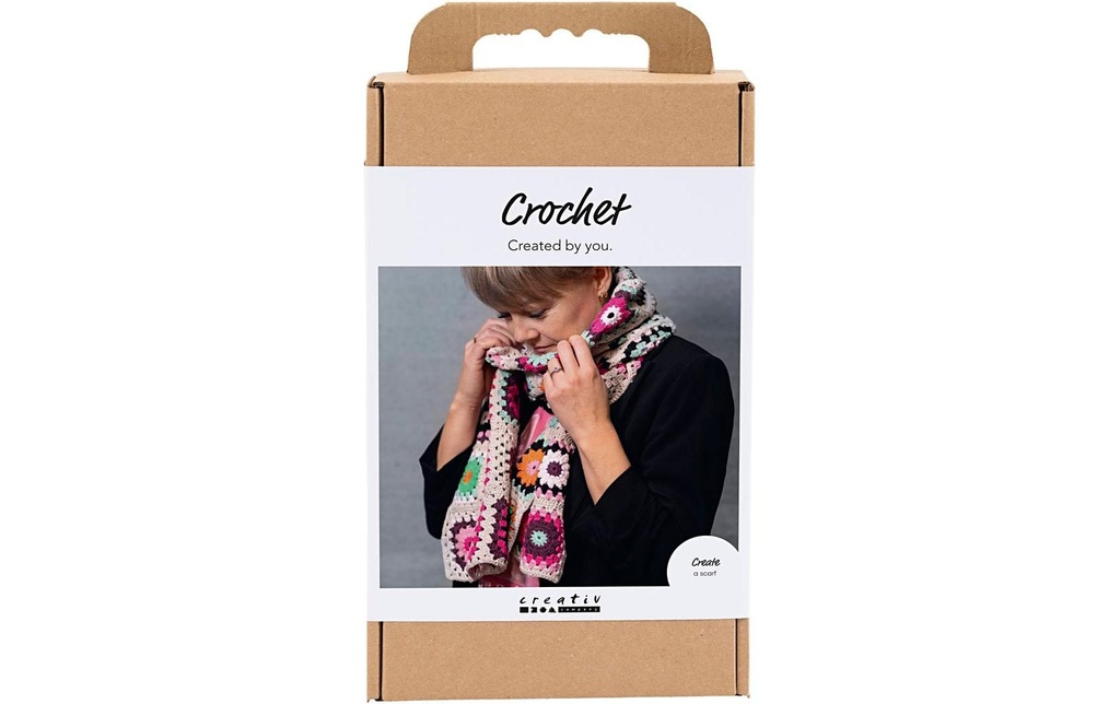 Creativ Company Kits de bricolage - Crochet, écharpe, crème