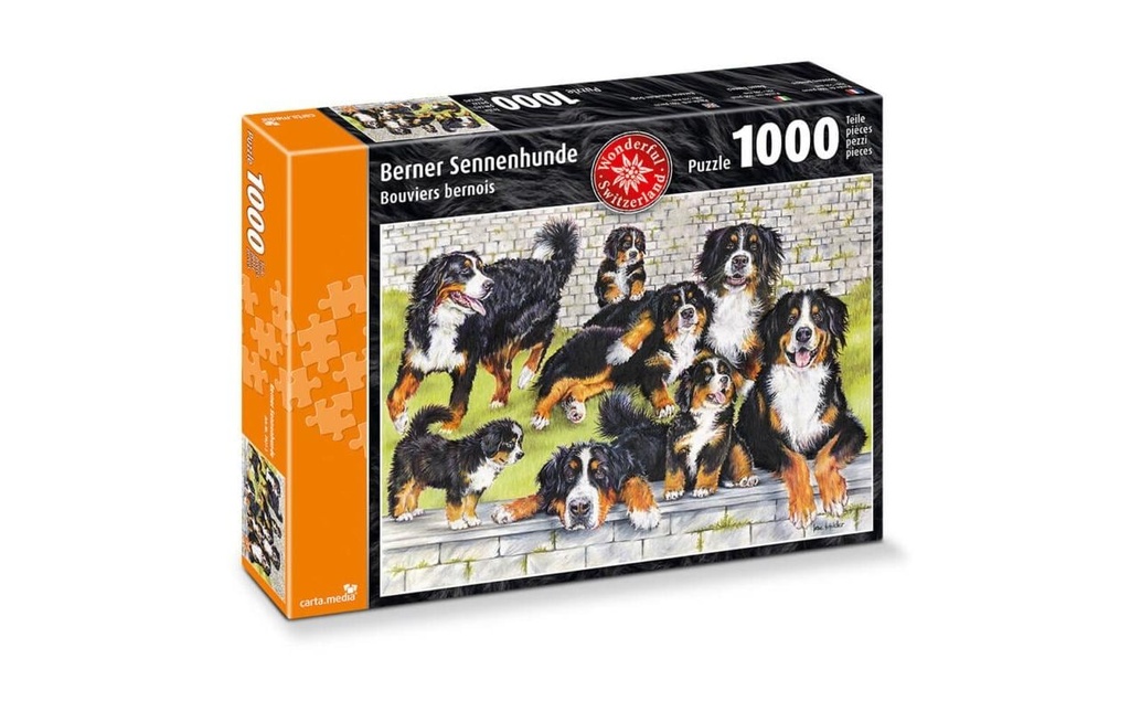 Carta.Media Puzzle Bouviers bernois 1000 pièces