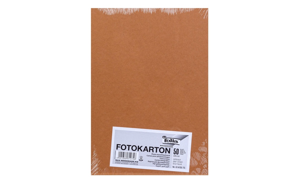 Folia Papier cartonné A4, 300 g/m², 50 feuilles, brun fauve