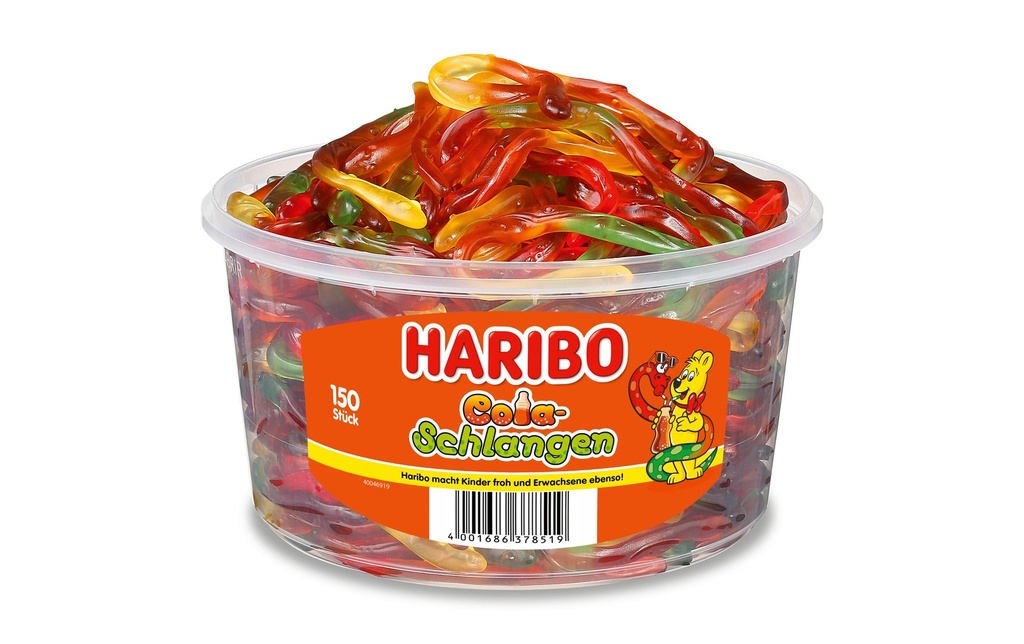 Haribo Bonbons gommeux Cola Serpent Boîte 1200 g