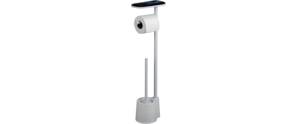 Wenko Albella Plastique Acier inoxydable laqué mat: Blanc