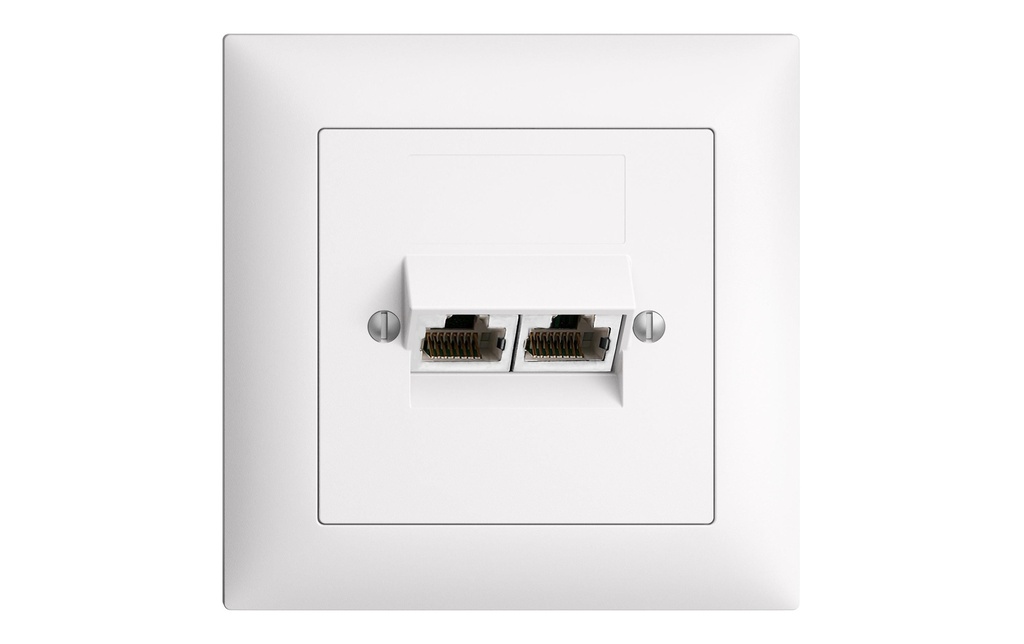 Feller EDIZIOdue Prise réseau UP 2x RJ45, blindé