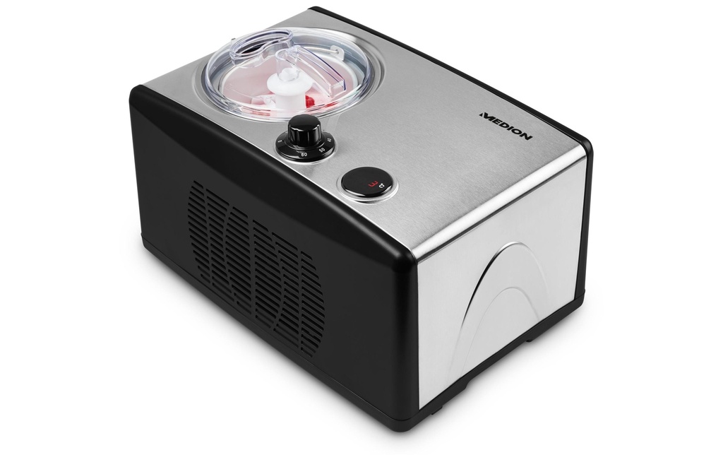 Medion Machine à glace MD 18387  0.8 l, Noir/Argenté