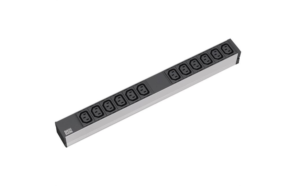 Bachmann PDU 19 1U 12xIEC Verrouillage 2.0m CEE7/7 noir