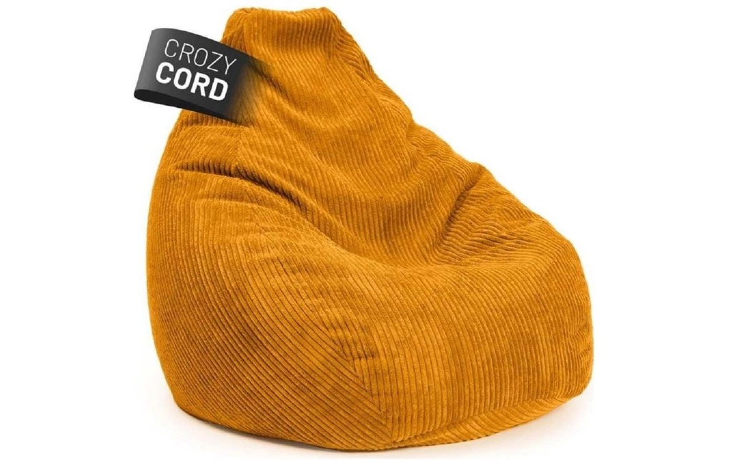 Lumaland sac pour s'asseoir GIANT Cord 400 l, jaune moutarde