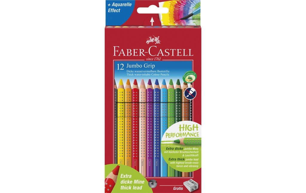 FABER-CASTELL Jumbo Grip bte carton 12p (12 pces)