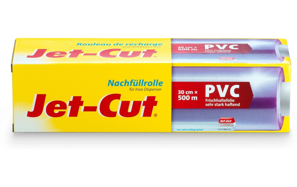Jet-Cut Film alimentaire 30 cm Rouleau de remplissage pour distributeur en acier inoxydable