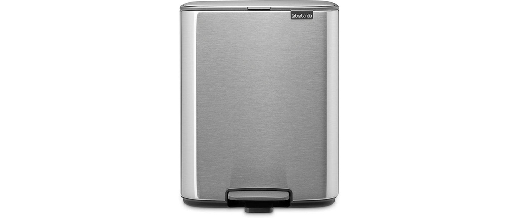 Brabantia Poubelle à pédale Bo 12 l, Argent mat