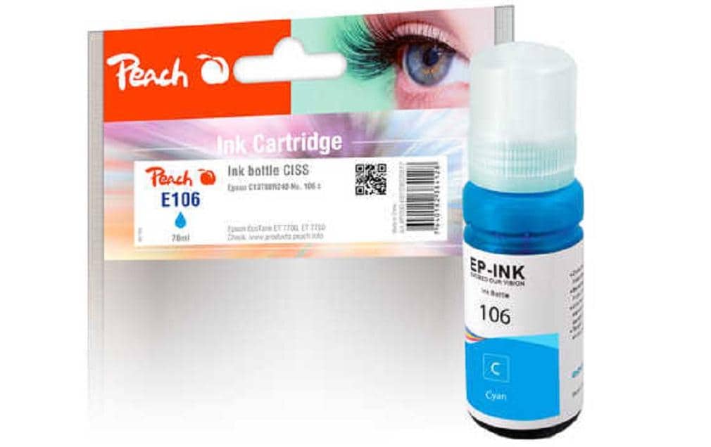 Peach Encre Epson 106 (C13T00R240) Cyan